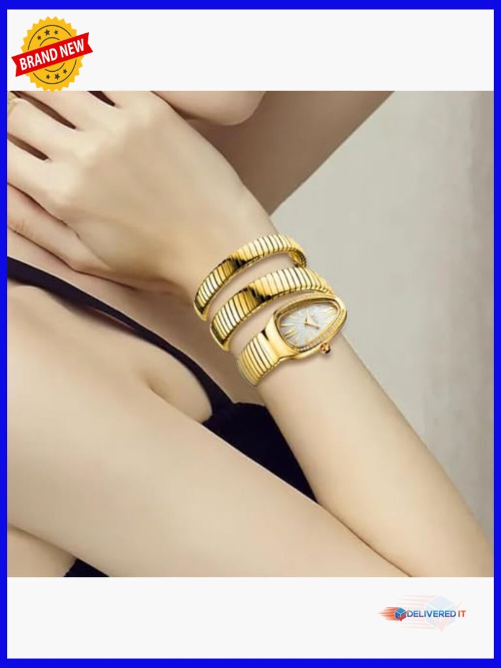 Women's Quartz Wrist Watch with Rhinestones Light Luxury Bracelet Clock - Picture 2 of 7